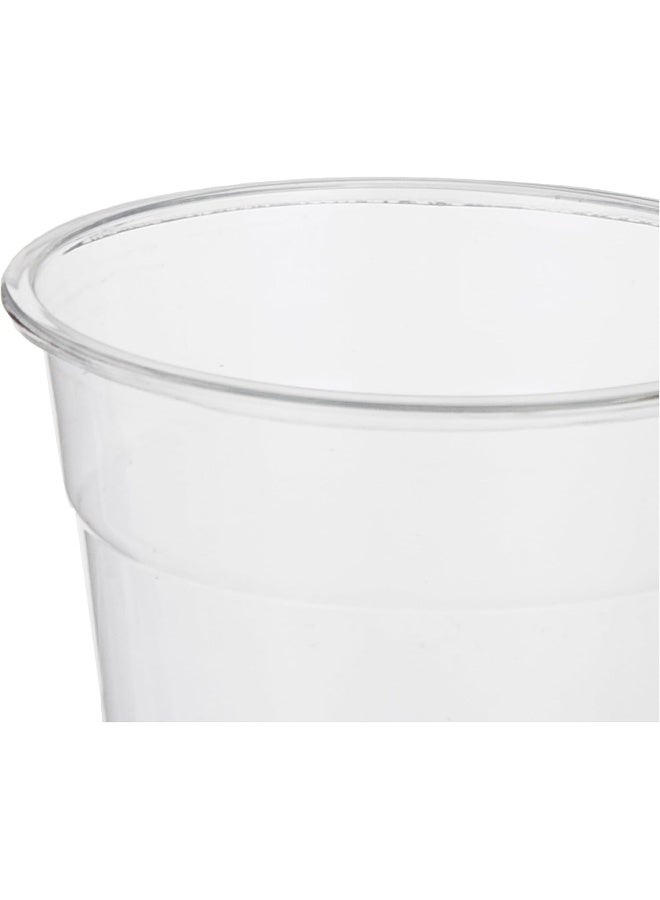 SNH Packing [Pack of 50] Plastic Juice Cup 8 Ounce With Lid Strong Ideal For Iced Coffee Smoothies Bubble Boba Tea Milkshakes Frozen Cocktails 25 Pieces - Image 3